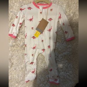NWT Kyte Romper in Rose Jurassic 6-12 months